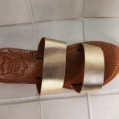 Handmade Moroccan Leather Sandals For Women – Gold Strappy Sandali Donna | Flat Leather Womens Sandals | Ledersandalen Damen |