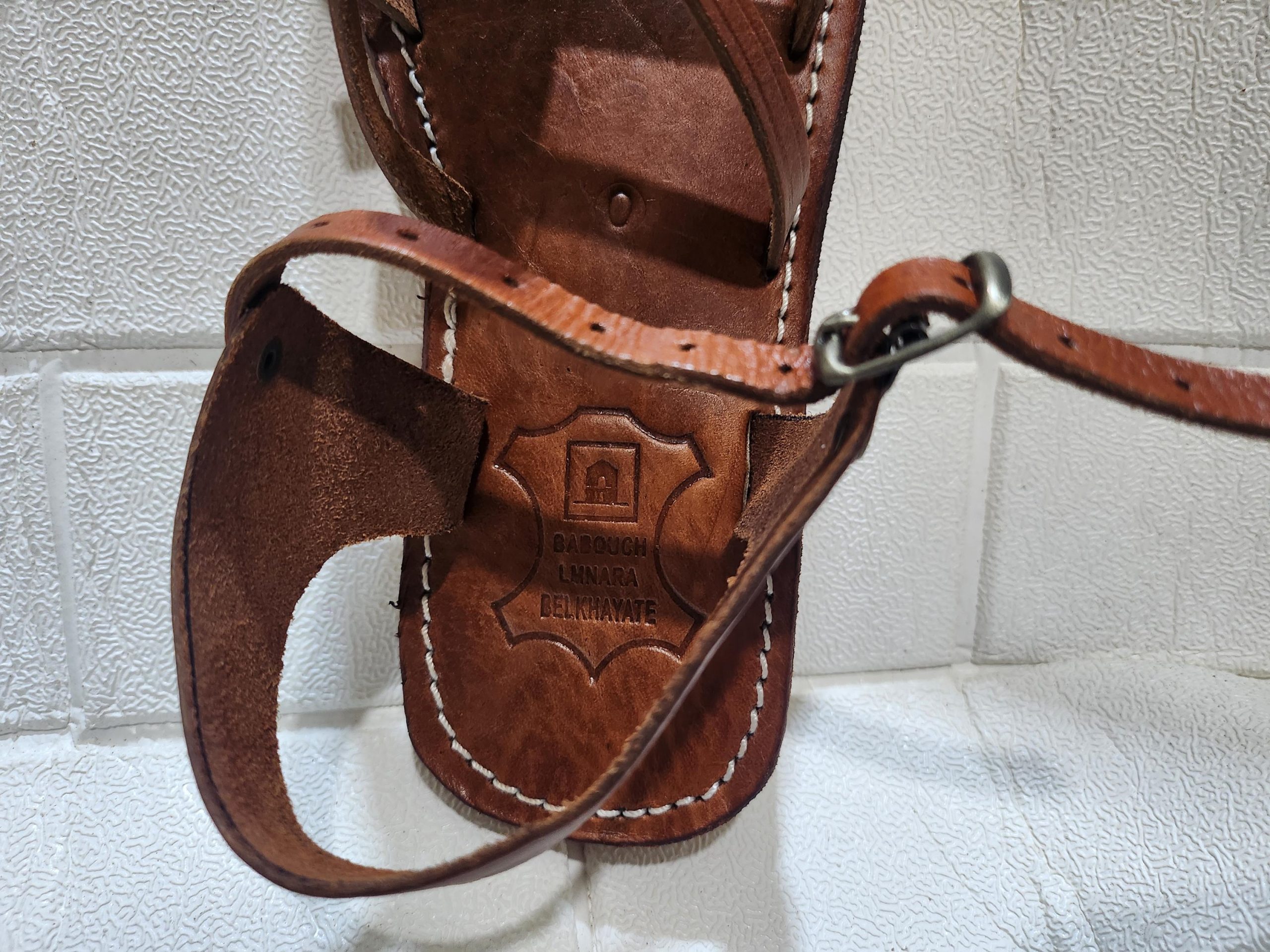 Handmade Moroccan Leather Sandals For Women – Brown Flat Summer Sandals With Toe Loop & Ankle Strap – Boho Travel Shoes Eu 37 To 42