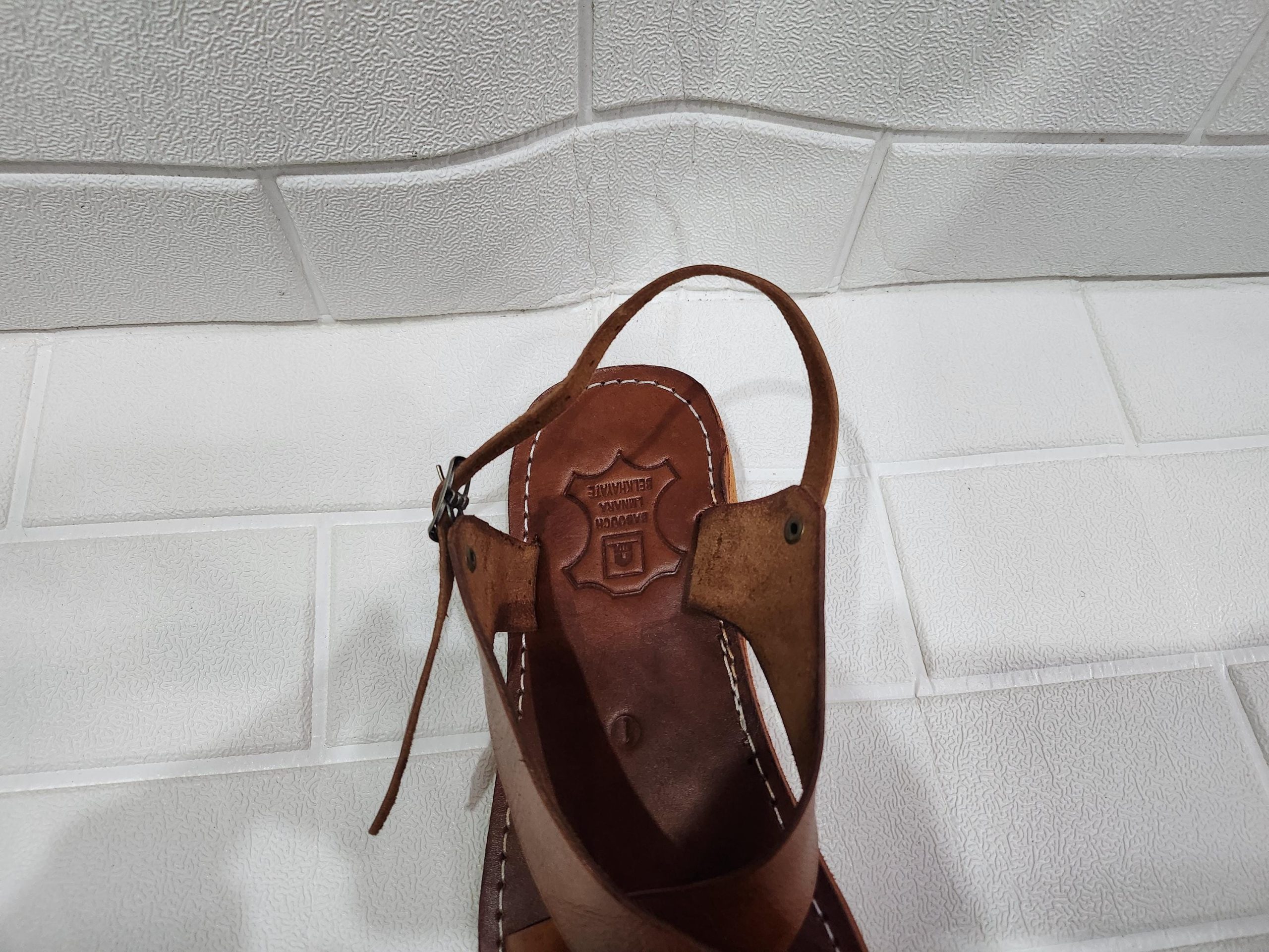 Handmade Moroccan Leather Sandals For Women – Brown Cross Strap Flat Sandals With Ankle Strap, Open Toe Boho Summer Walking Shoes, Gift