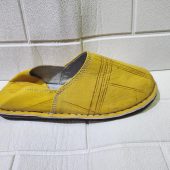 Handmade Moroccan Yellow Leather Babouche For Men – Traditional Slippers – Pointed-toe Leather Shoes – Classic Artisan Moroccan Footwear