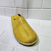 Handmade Moroccan Yellow Leather Babouche For Men – Traditional Slippers – Pointed-toe Leather Shoes – Classic Artisan Moroccan Footwear
