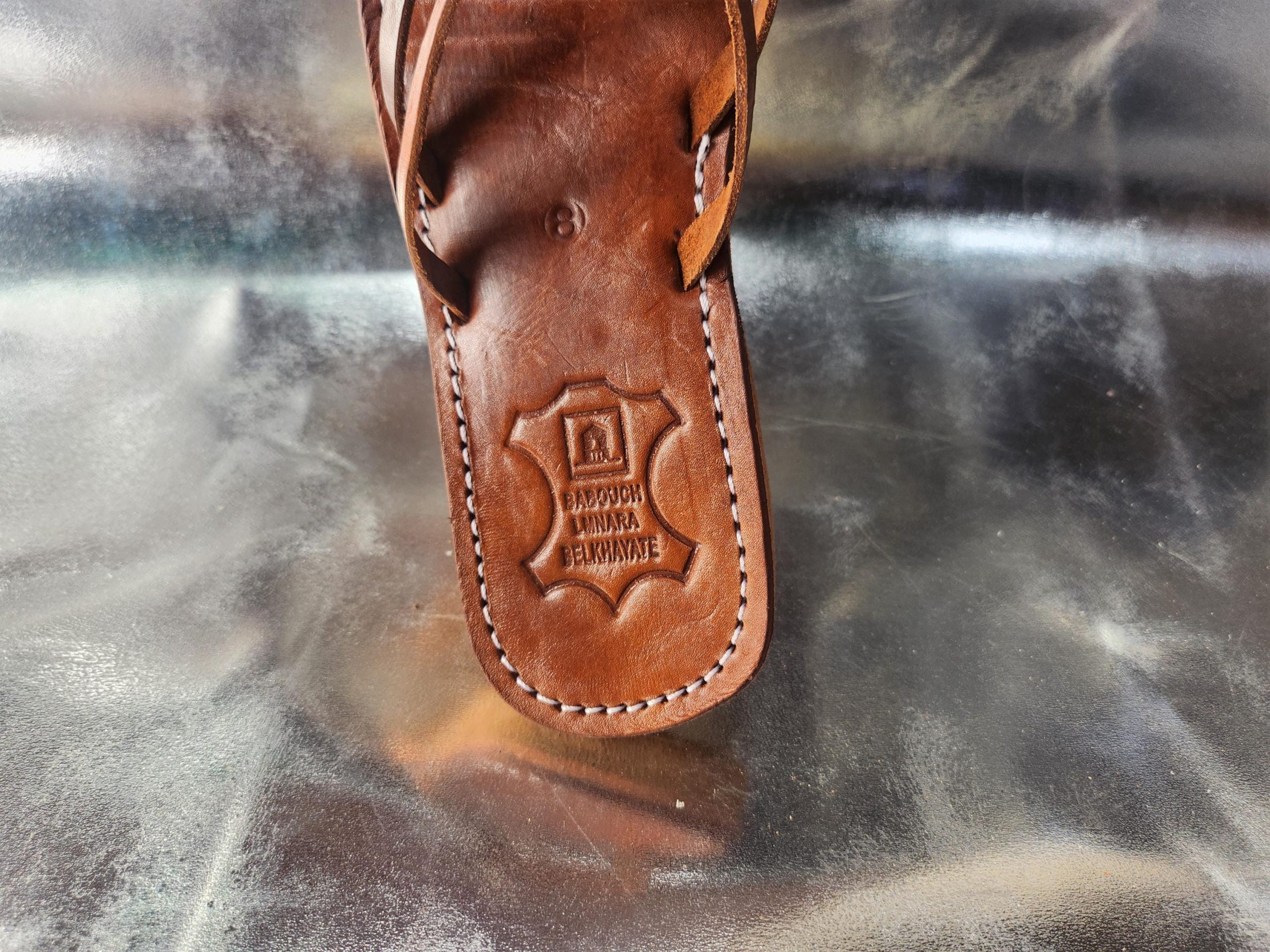 Handmade Moroccan Brown Leather Sandals For Women – Cross Strap Flat Slides – Boho Summer Shoes – Genuine Leather Artisan Footwear –