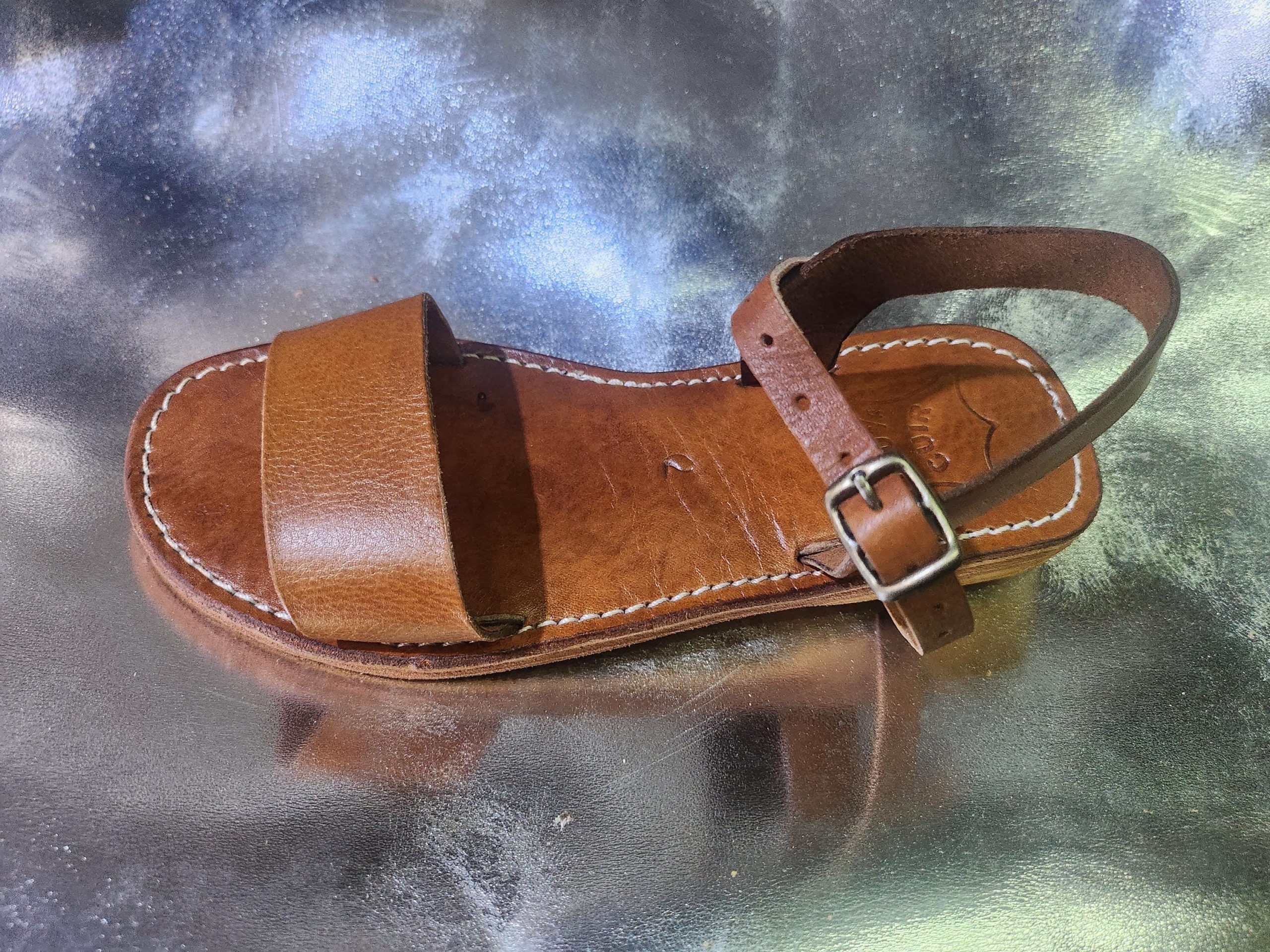 Handmade Moroccan Leather Sandals For Women – Fall Brown Leather Shoes Gift